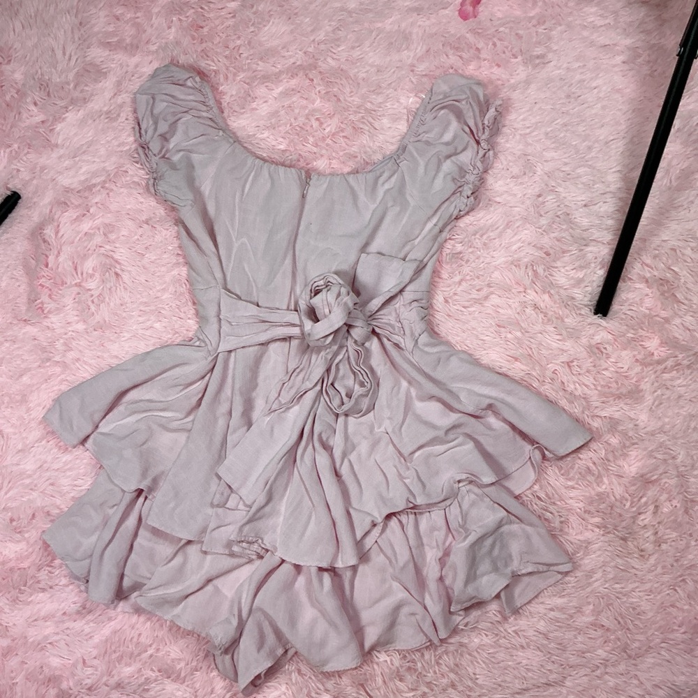 Altar'd State Soft Pink Ruffle Mini romper - Picture 8 of 8